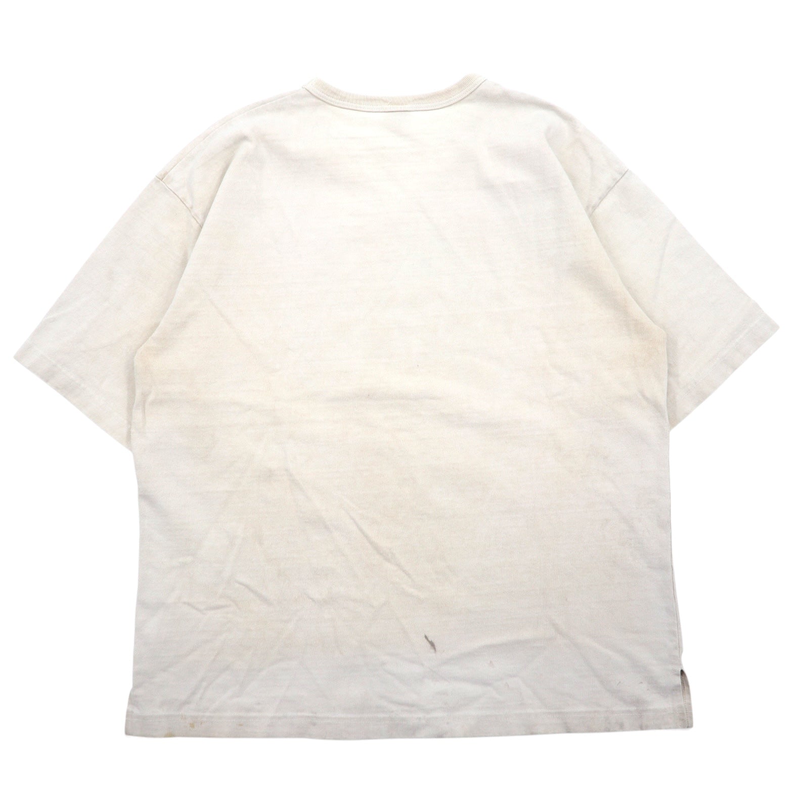 BARNS OUTFITTERS T-shirt "Tough Neck" stampata M bianco cotone, edizione speciale NOLLEY'S, made in Japan