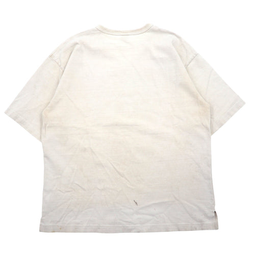 BARNS OUTFITTERS T-shirt "Tough Neck" stampata M bianco cotone, edizione speciale NOLLEY'S, made in Japan