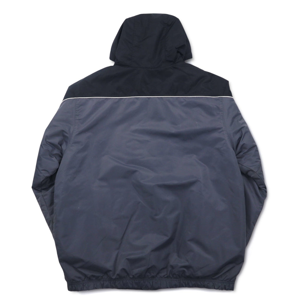 NIKE Giacca in nylon anni 2000 Insulation Hoodie L Argento Imbottita Logo Swoosh