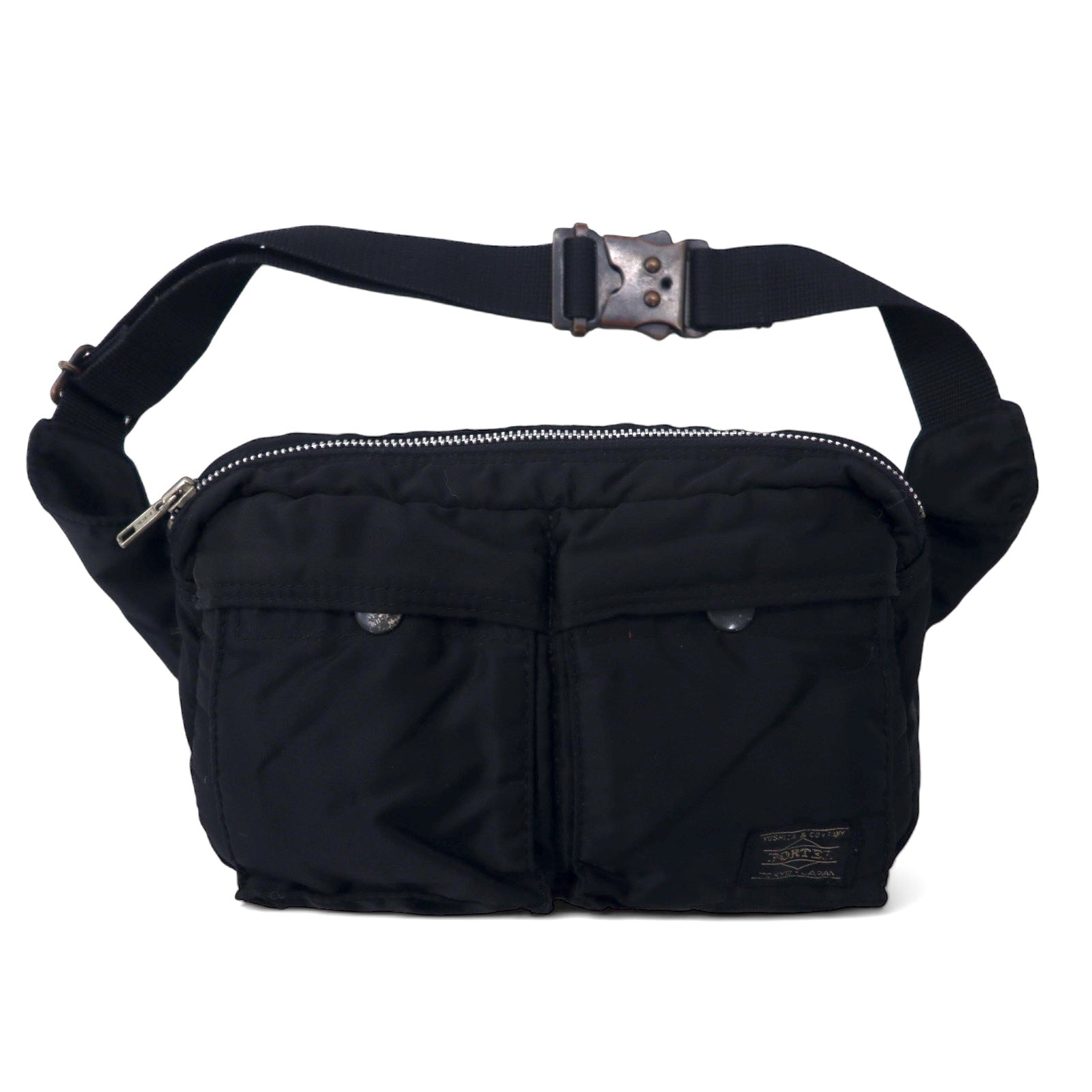 PORTER TANKER Marsupio Borsa a tracolla Nylon Nero TANKER Prodotto in Giappone