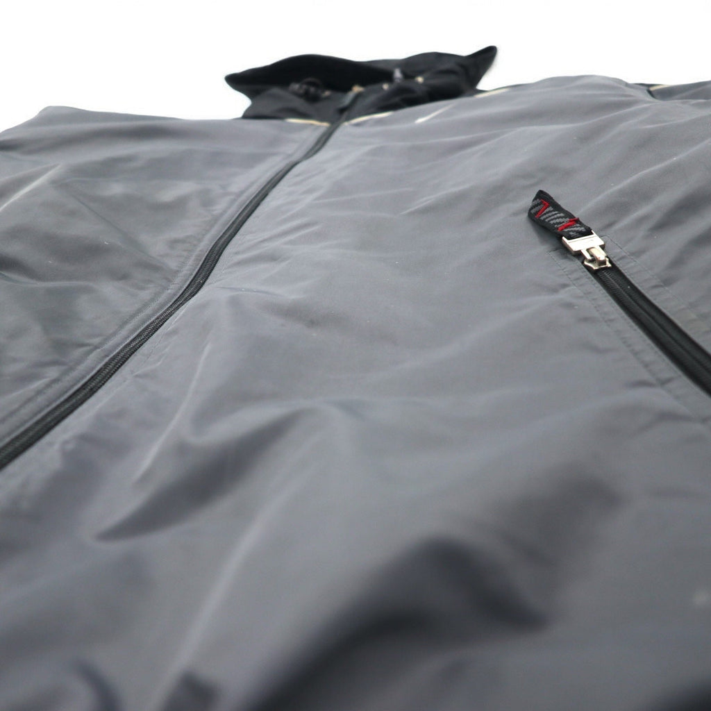 NIKE Giacca in nylon anni 2000 Insulation Hoodie L Argento Imbottita Logo Swoosh