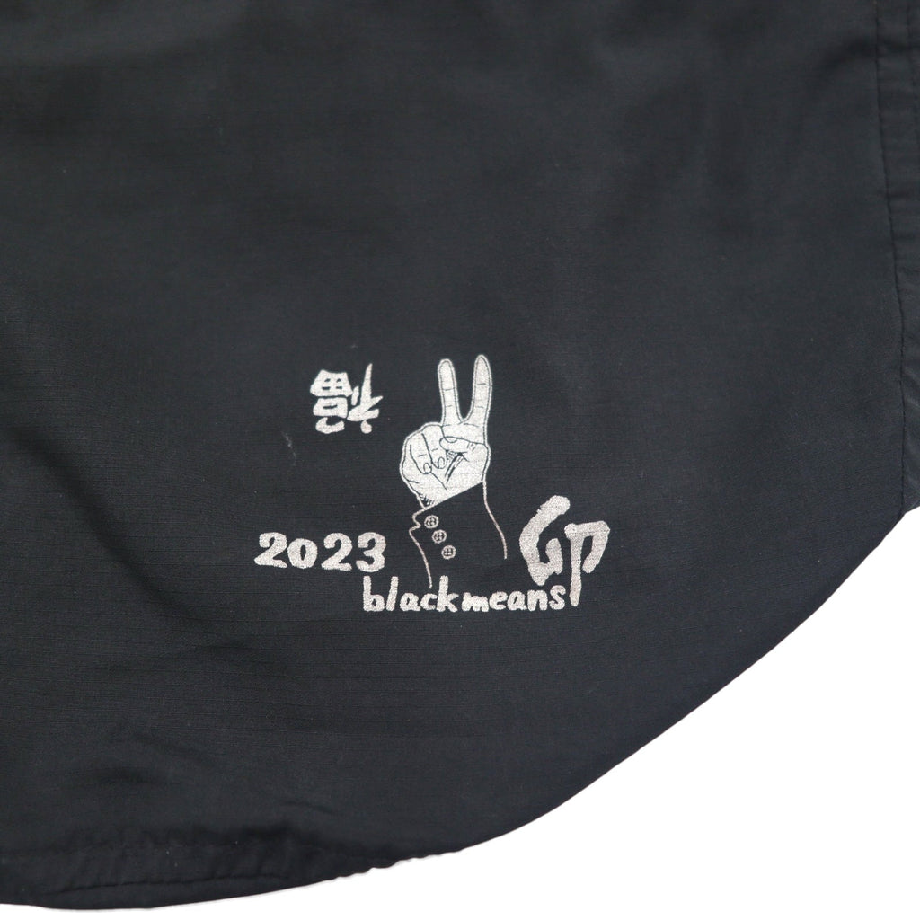 blackmeans Borsa in nylon con coulisse nera Coniglio KINCHAKU 2023 Animale dello zodiaco Coniglio Catena Sidney