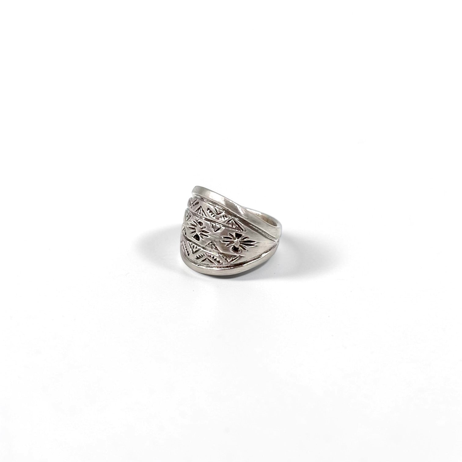 Vintage Sterling Silver 925 Ring シルバー リング 指輪 15号 インディアンジュエリー スタンプワーク ネイティブ