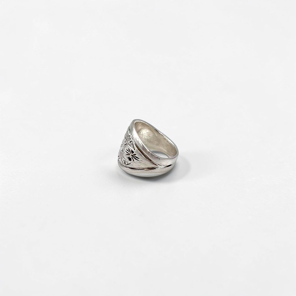 Vintage Sterling Silver 925 Ring シルバー リング 指輪 15号 インディアンジュエリー スタンプワーク ネイティブ