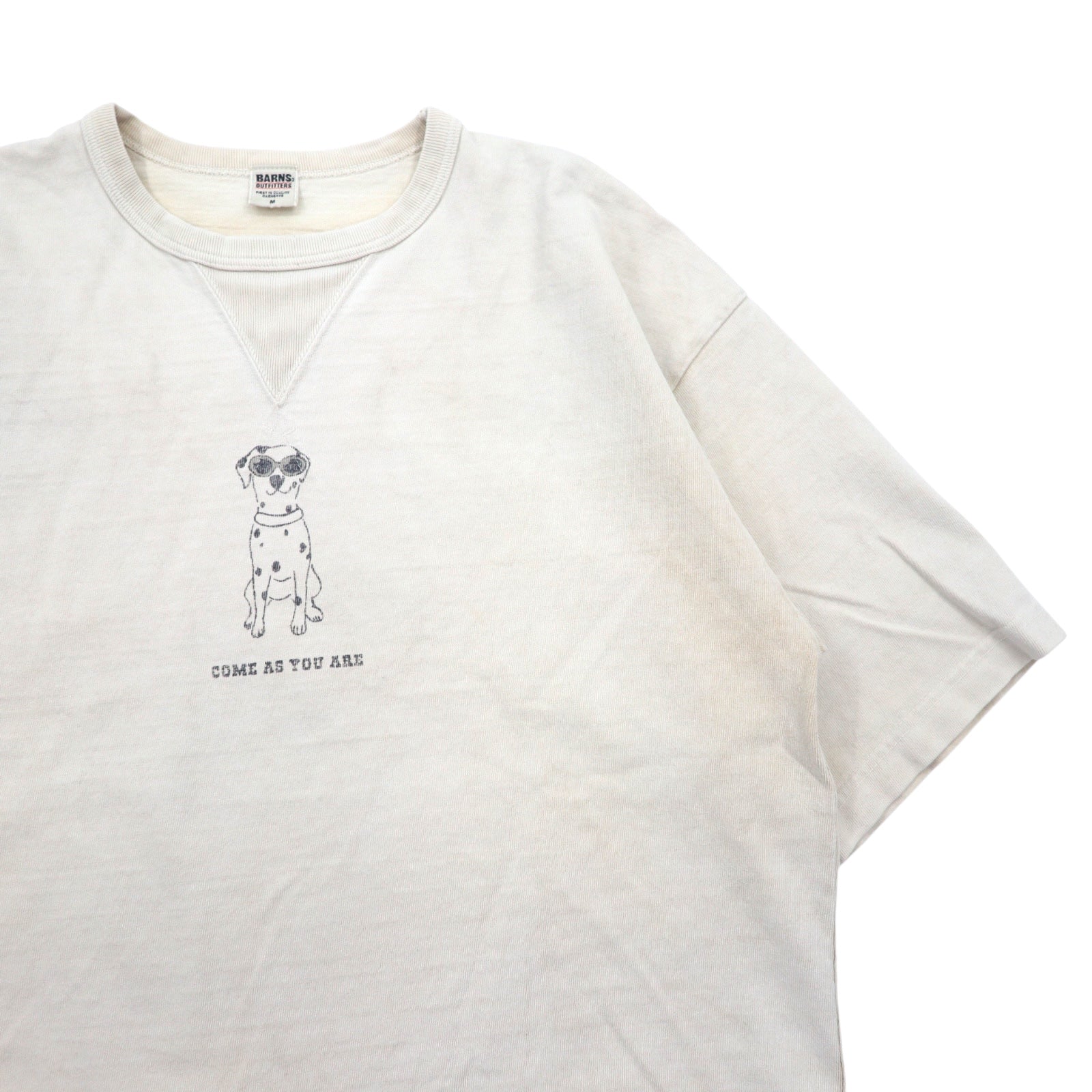 BARNS OUTFITTERS T-shirt "Tough Neck" stampata M bianco cotone, edizione speciale NOLLEY'S, made in Japan