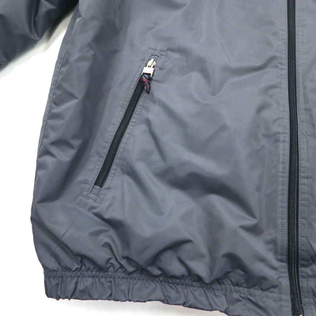 NIKE Giacca in nylon anni 2000 Insulation Hoodie L Argento Imbottita Logo Swoosh