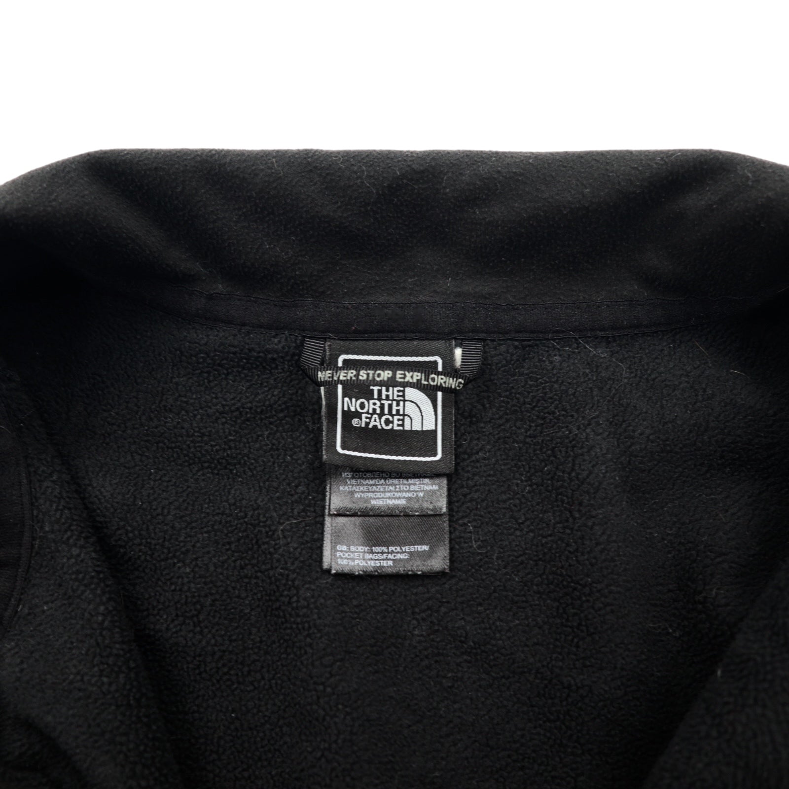 THE NORTH FACE POLARTEC Giacca in pile L Nero Poliestere Logo ricamato Coulisse