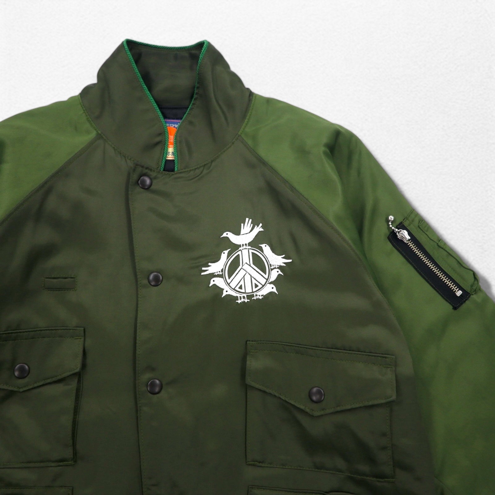 blackmeans Shogyo Mujo giacca souvenir Souvenir Jacket L cachi rayon imbottitura PANTA RHEI Prodotto in Giappone