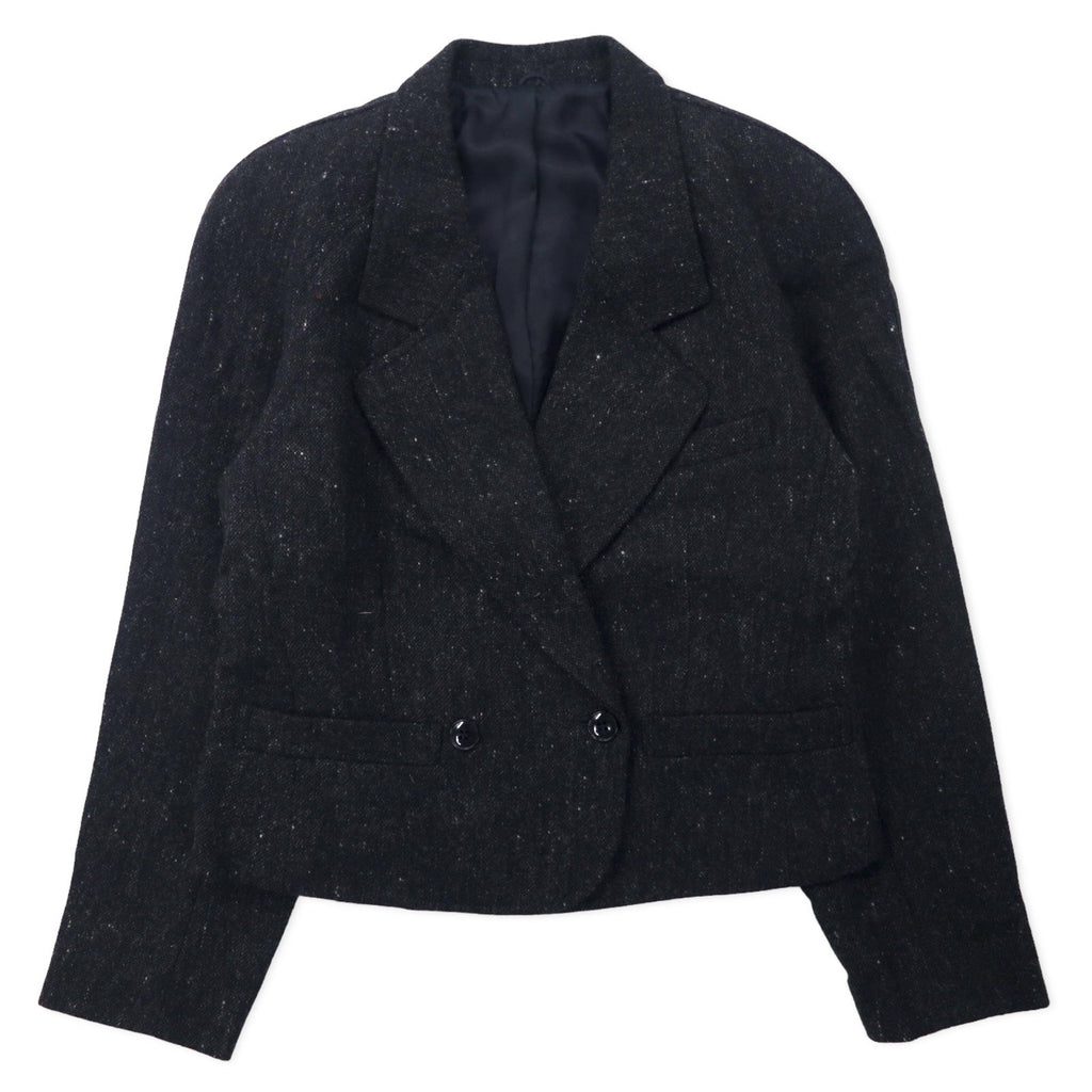 KENZO Giacca sartoriale doppiopetto in tweed M Grigia Lana Old Made in Japan