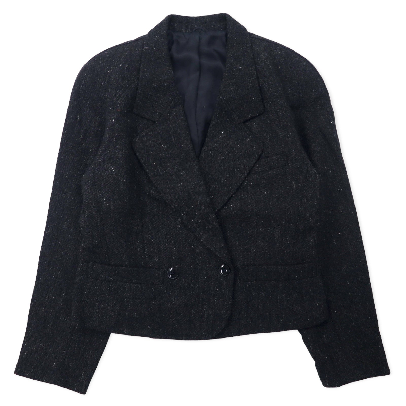 KENZO Giacca sartoriale doppiopetto in tweed M Grigia Lana Old Made in Japan