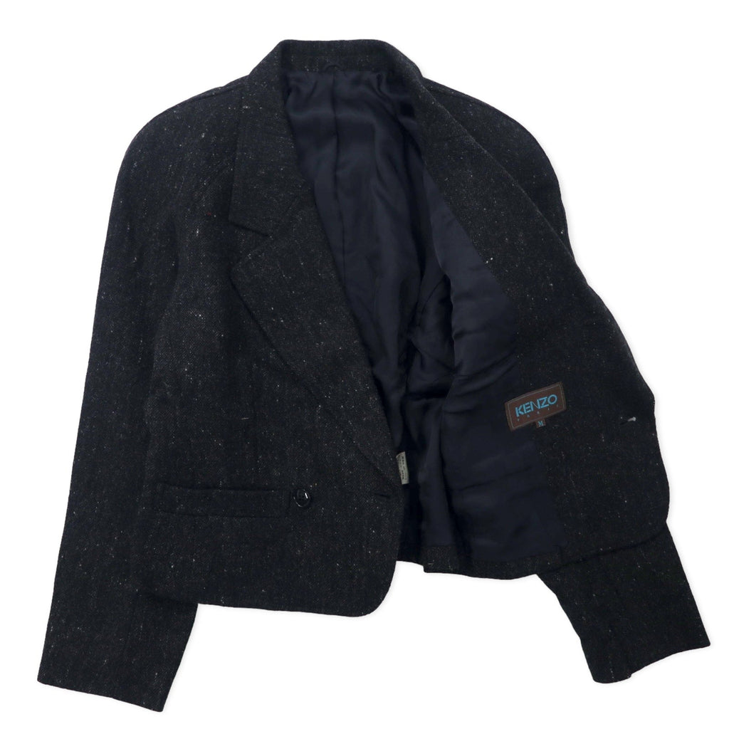 KENZO Giacca sartoriale doppiopetto in tweed M Grigia Lana Old Made in Japan
