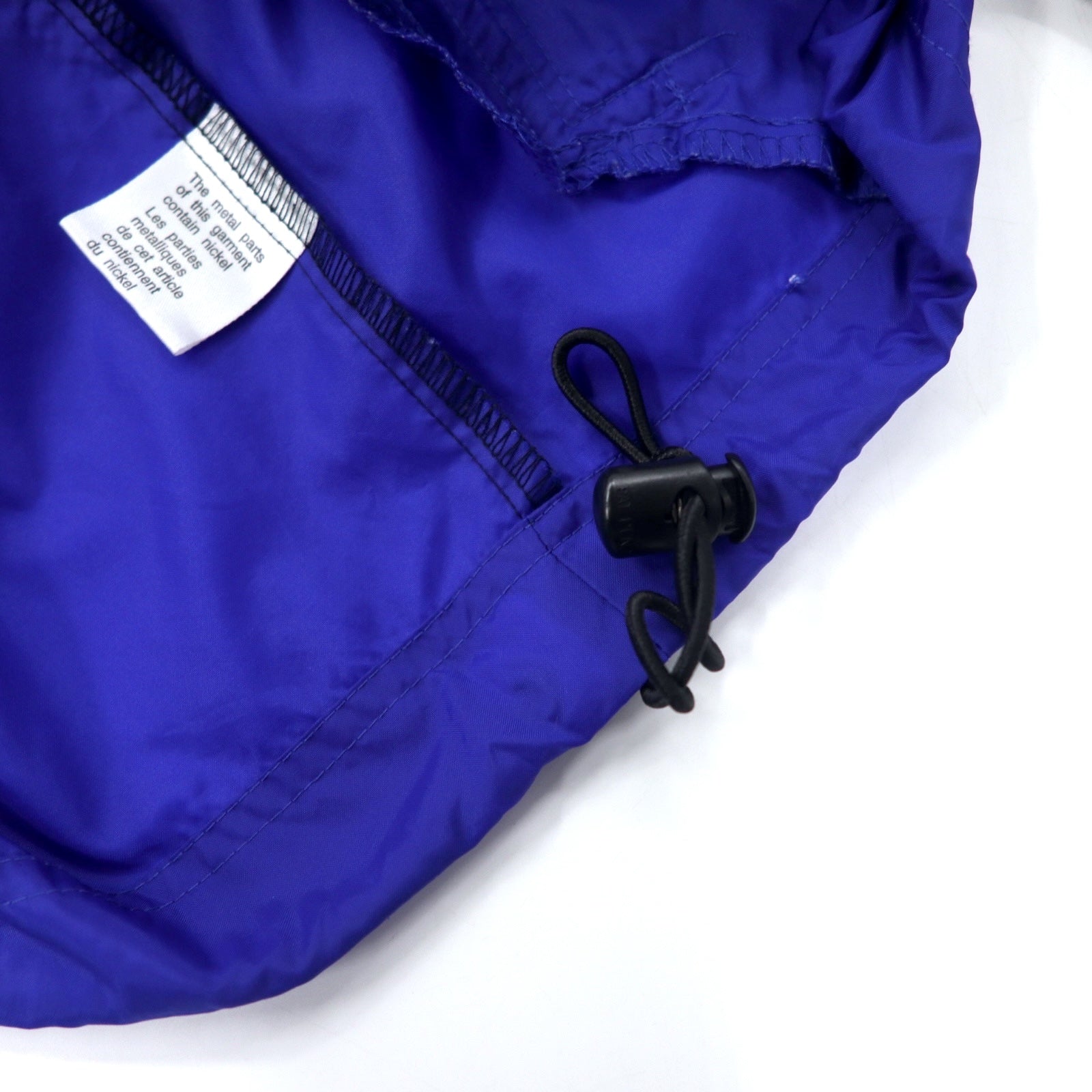 Adidas Giacca a vento anni '90, taglia L, blu, 3 strisce, etichetta a bandiera, oversize