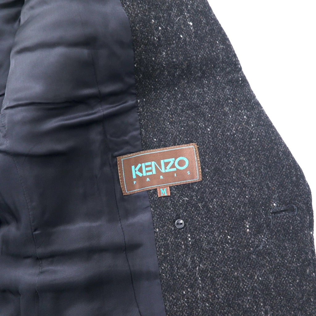 KENZO Giacca sartoriale doppiopetto in tweed M Grigia Lana Old Made in Japan
