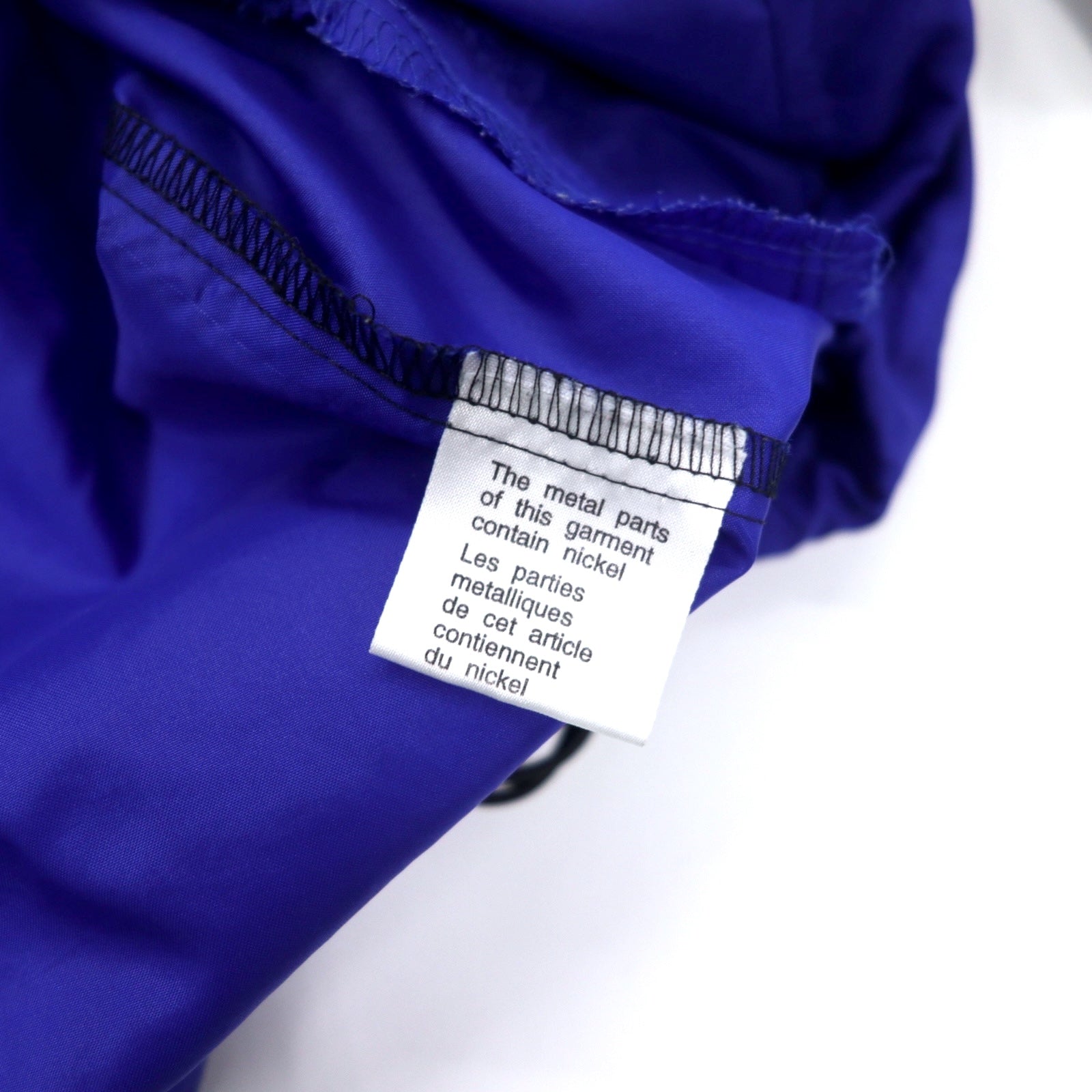 Adidas Giacca a vento anni '90, taglia L, blu, 3 strisce, etichetta a bandiera, oversize