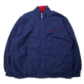 NIKE Giacca in nylon anni '90, taglia XL, blu navy, logo posteriore, logo Swoosh, etichetta argentata, oversize.