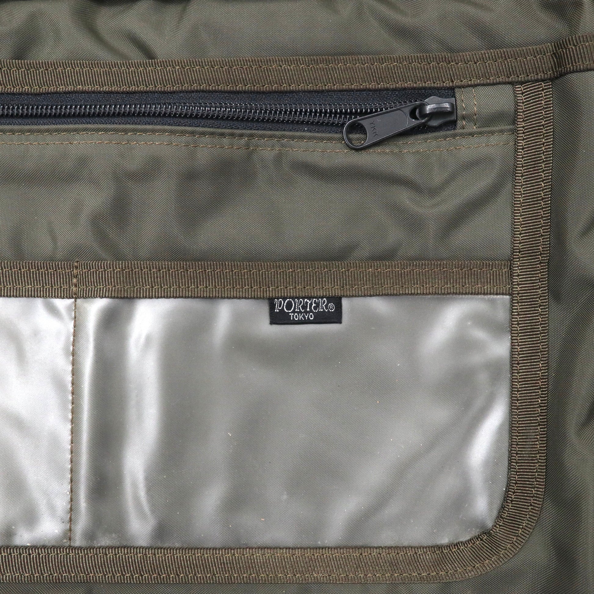 PORTER Borsa a tracolla 2WAY Borsa da lavoro Cachi Nylon CORDURA TENSION OLD