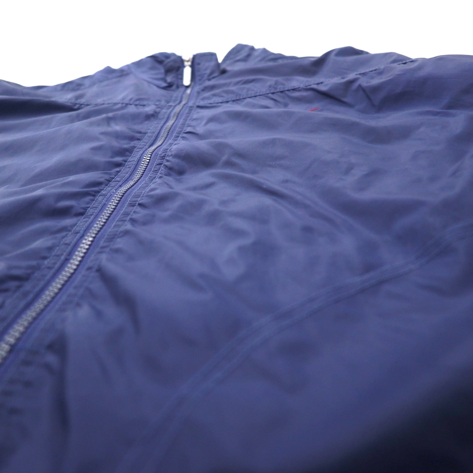 NIKE Giacca in nylon anni '90, taglia XL, blu navy, logo posteriore, logo Swoosh, etichetta argentata, oversize.