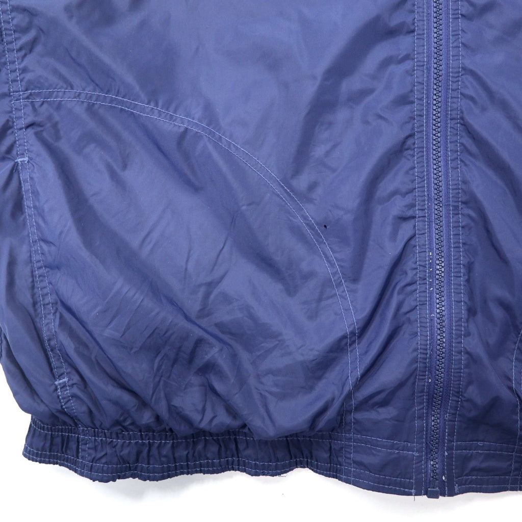 NIKE Giacca in nylon anni '90, taglia XL, blu navy, logo posteriore, logo Swoosh, etichetta argentata, oversize.