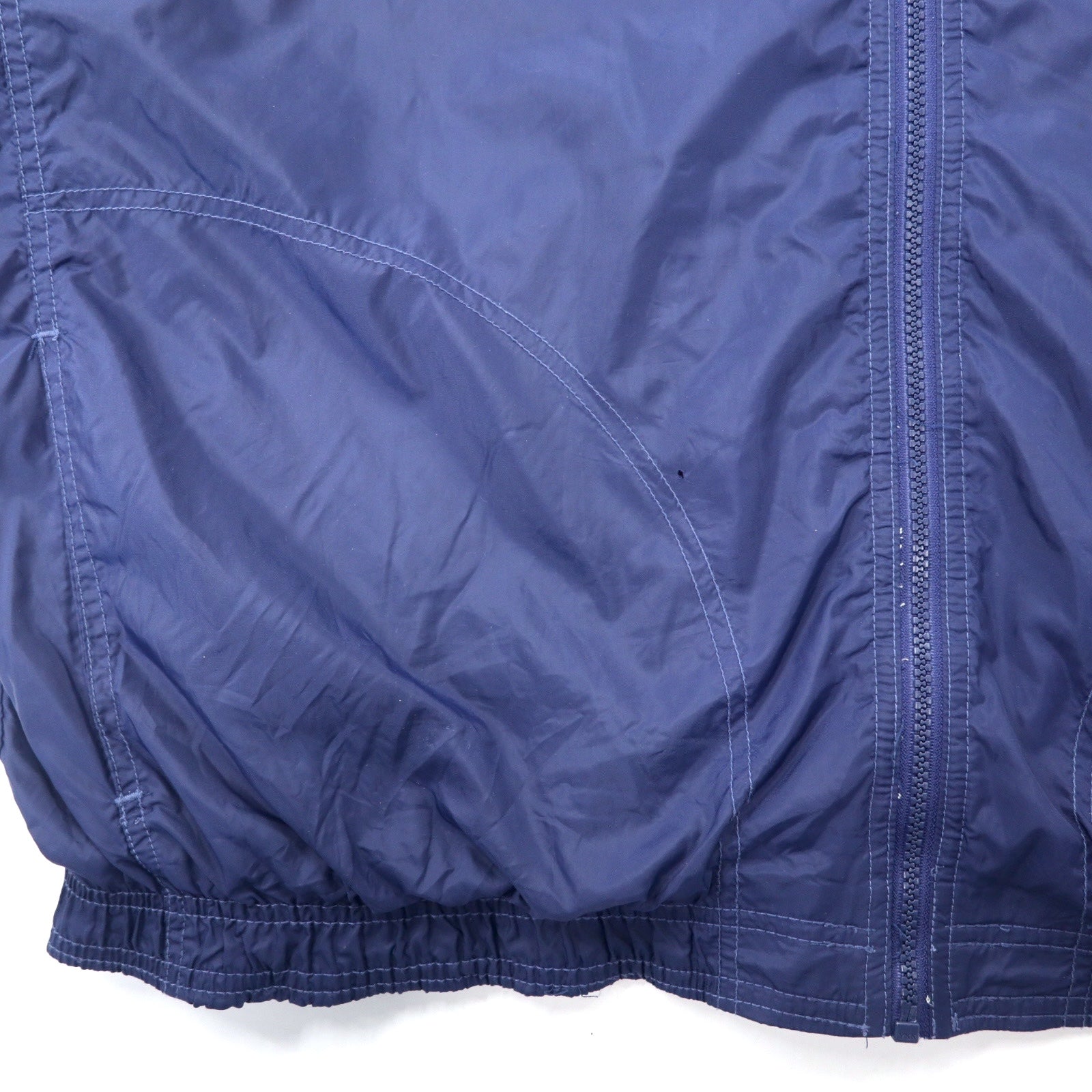 NIKE Giacca in nylon anni '90, taglia XL, blu navy, logo posteriore, logo Swoosh, etichetta argentata, oversize.