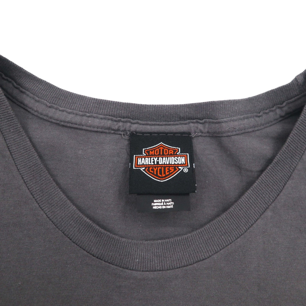 T-shirt HARLEY DAVIDSON stampa teschio 2XL grigio cotone ALAMO CITY Made in Haiti