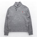 POLO RALPH LAUREN ショールカラー スウェット S グレー スモールポニー 刺繍 スリランカ製