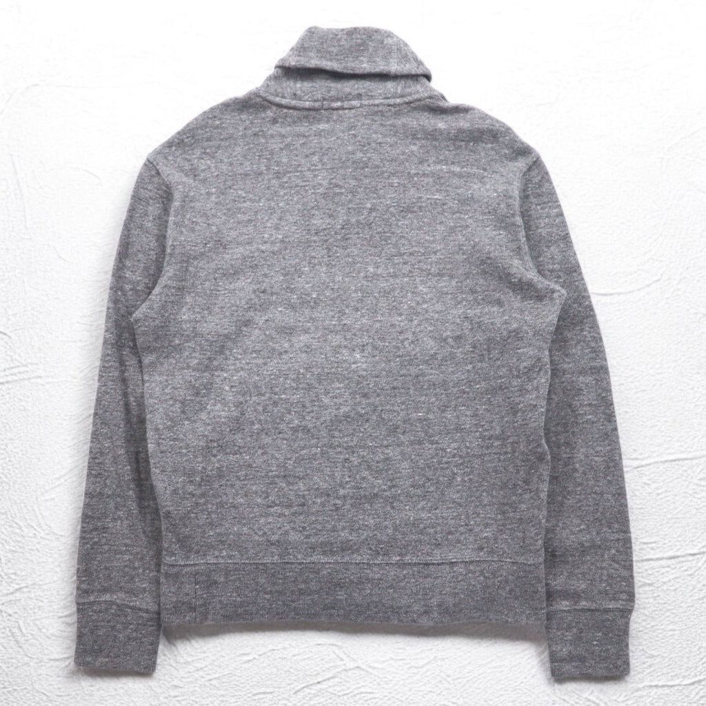 POLO RALPH LAUREN ショールカラー スウェット S グレー スモールポニー 刺繍 スリランカ製
