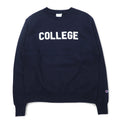 Champion Reverse Weave REVERSE WEAVE Felpa XL Blu navy Stampa COLLEGE Etichetta blu Ri-edizione Fatta a El Salvador