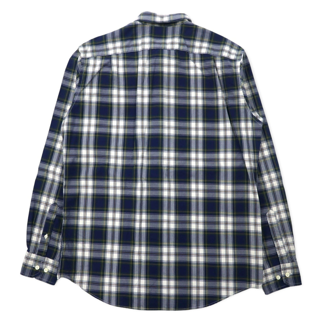 Camicia a quadri NAUTICA, taglia M, blu navy, motivo tartan multicolore, in cotone, prodotta a Mauritius.