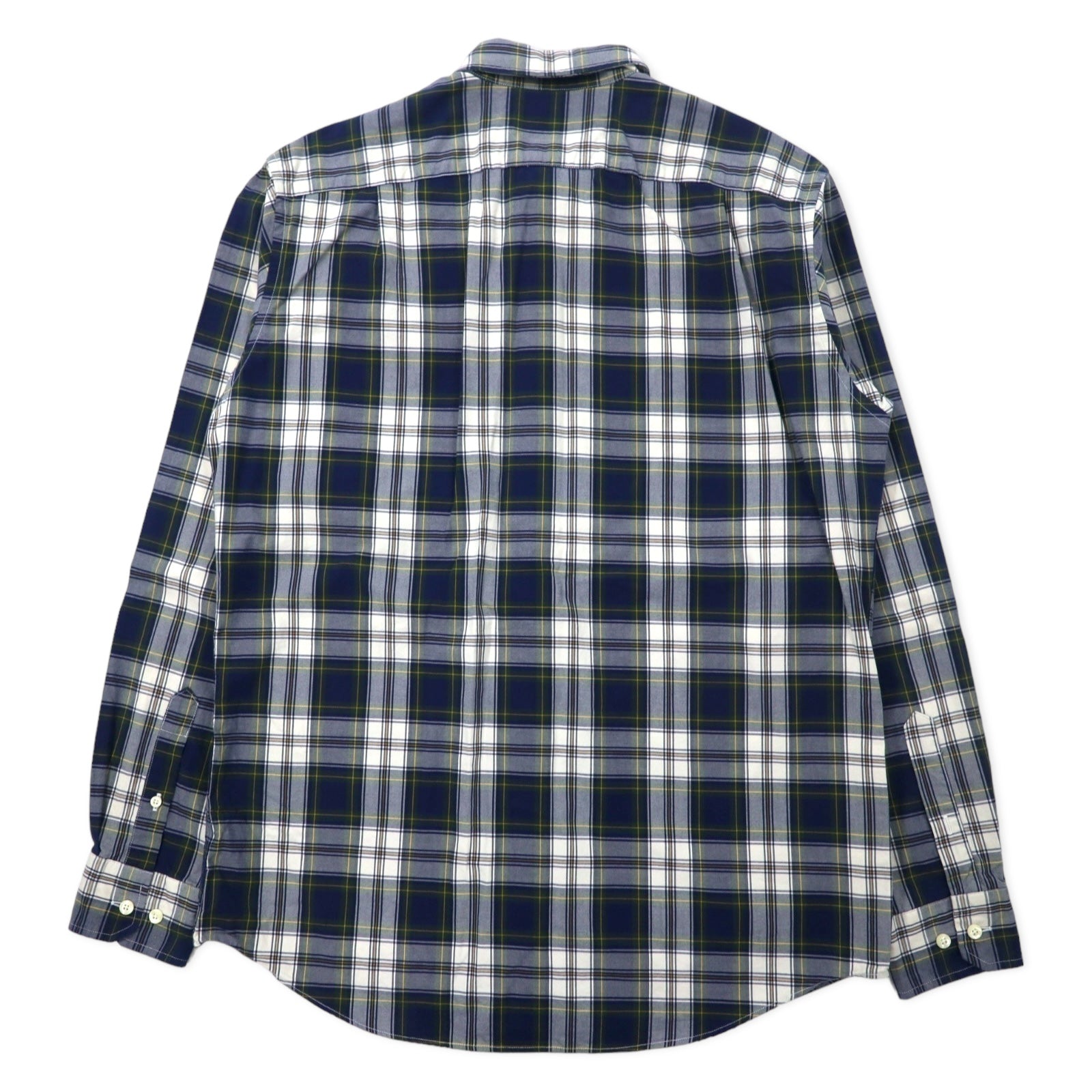 Camicia a quadri NAUTICA, taglia M, blu navy, motivo tartan multicolore, in cotone, prodotta a Mauritius.