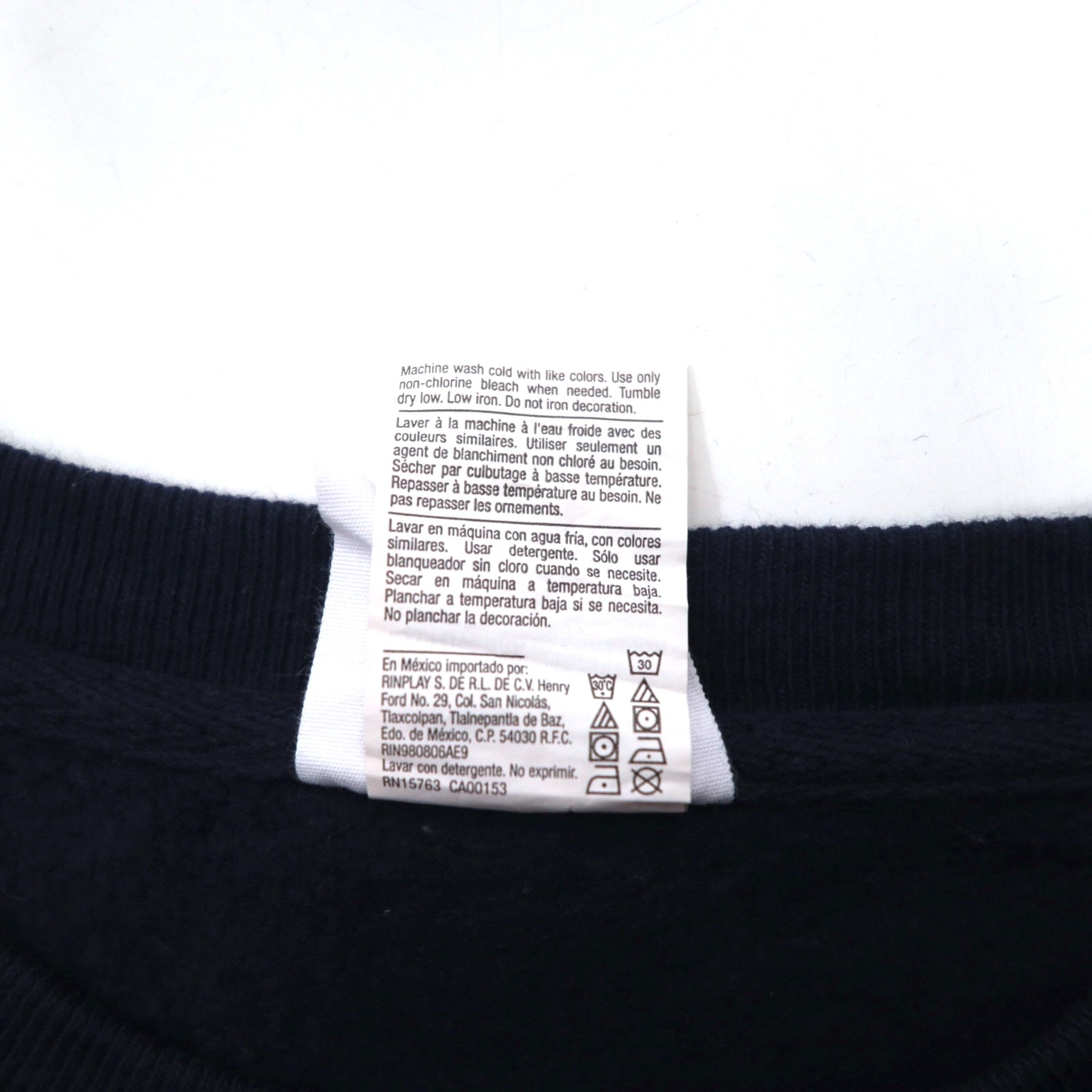 Champion Reverse Weave REVERSE WEAVE Felpa XL Blu navy Stampa COLLEGE Etichetta blu Ri-edizione Fatta a El Salvador