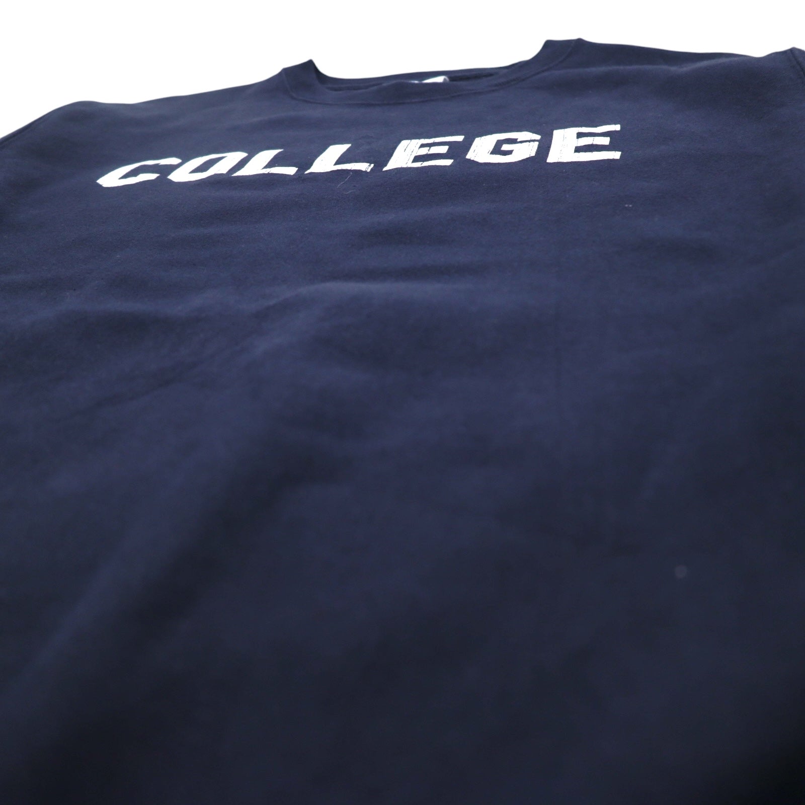Champion Reverse Weave REVERSE WEAVE Felpa XL Blu navy Stampa COLLEGE Etichetta blu Ri-edizione Fatta a El Salvador