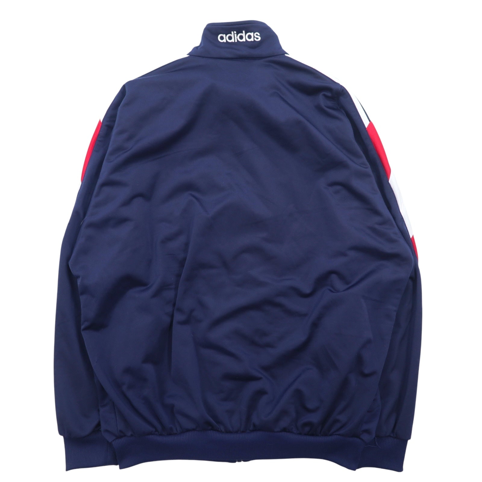 adidas tuta sportiva anni '90 giacca da allenamento L blu navy poliestere logo ricamato 3 strisce