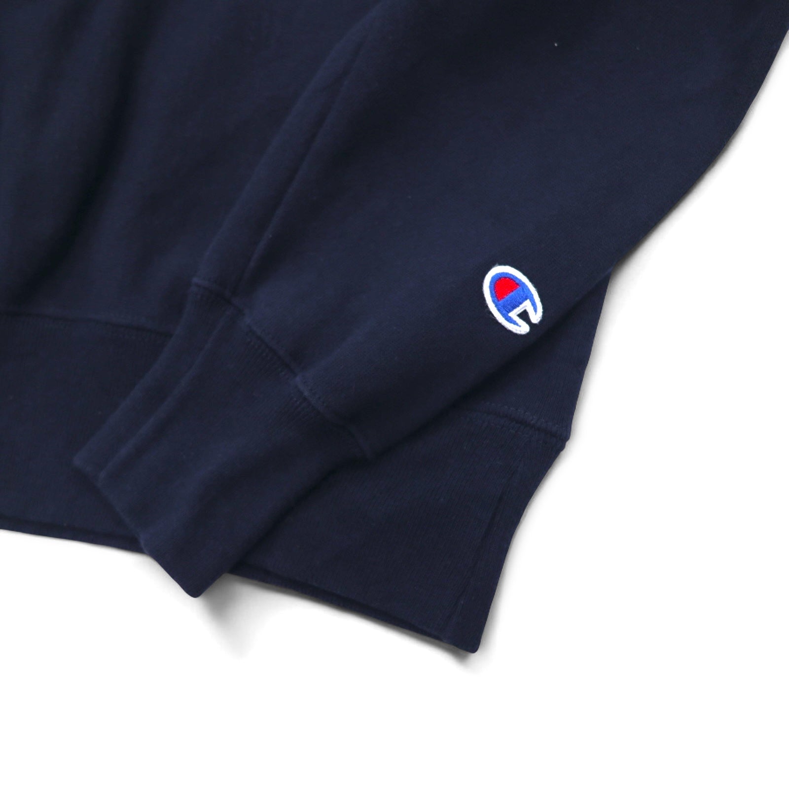 Champion Reverse Weave REVERSE WEAVE Felpa XL Blu navy Stampa COLLEGE Etichetta blu Ri-edizione Fatta a El Salvador