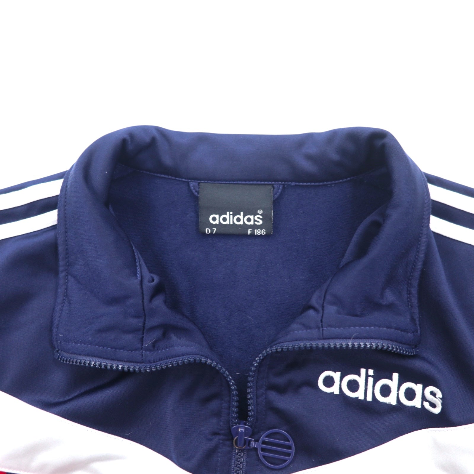 adidas tuta sportiva anni '90 giacca da allenamento L blu navy poliestere logo ricamato 3 strisce