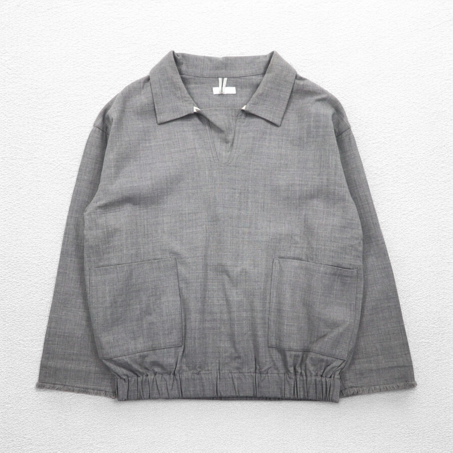 CLASS Cardigan con scollo a V in lana stretch Grigio M Tasche a doppio petto CBFA20UNIB