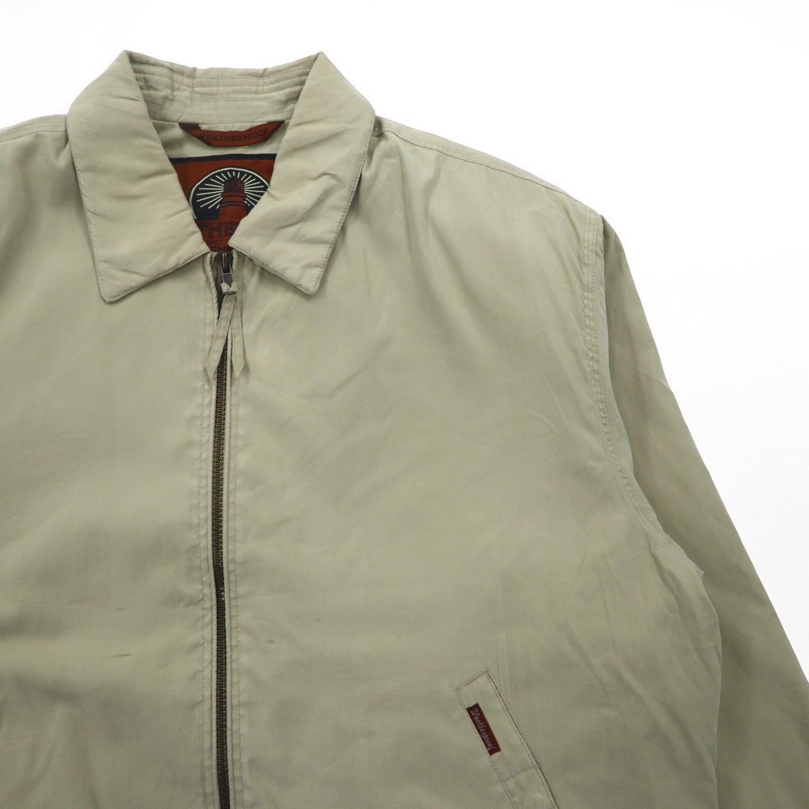 WEATHERPROOF Giacca Harrington a quadri in pelle di pesca XL Beige Poliestere