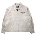 HARD ROCK CAFE 90s Giacca Harrington Swing Top XL Beige Cotone Logo Ricamato