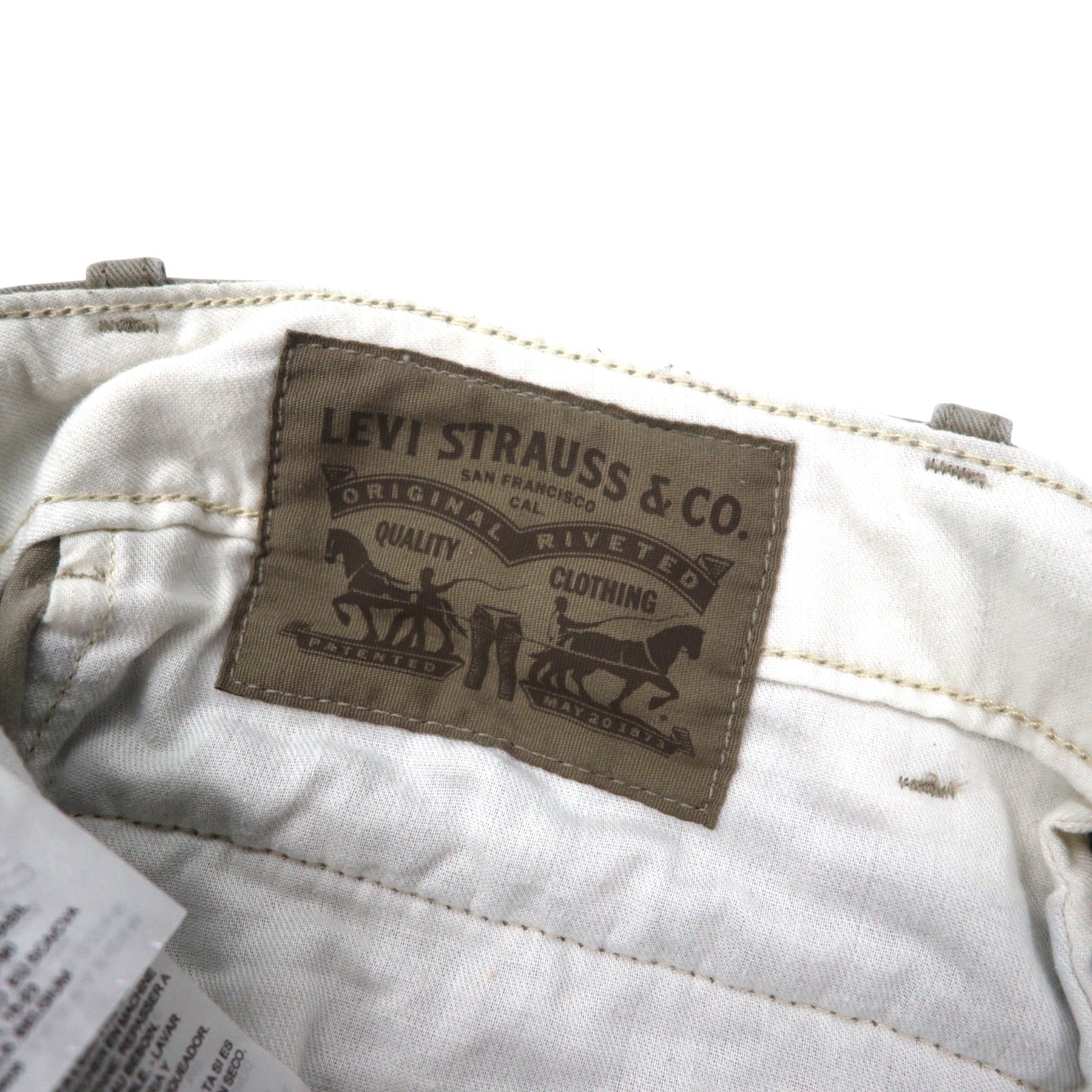 Levis Pantaloncini cargo mezza gamba 33 beige cotone ACE Cargo Shorts