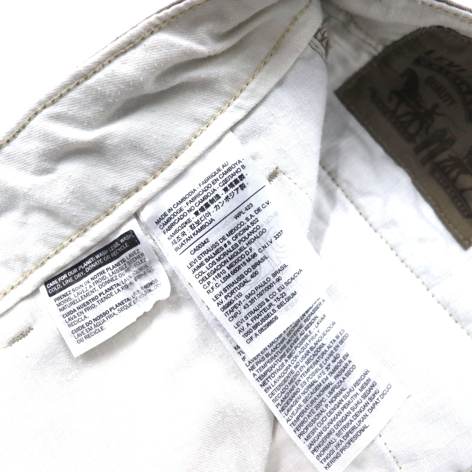 Levis Pantaloncini cargo mezza gamba 33 beige cotone ACE Cargo Shorts