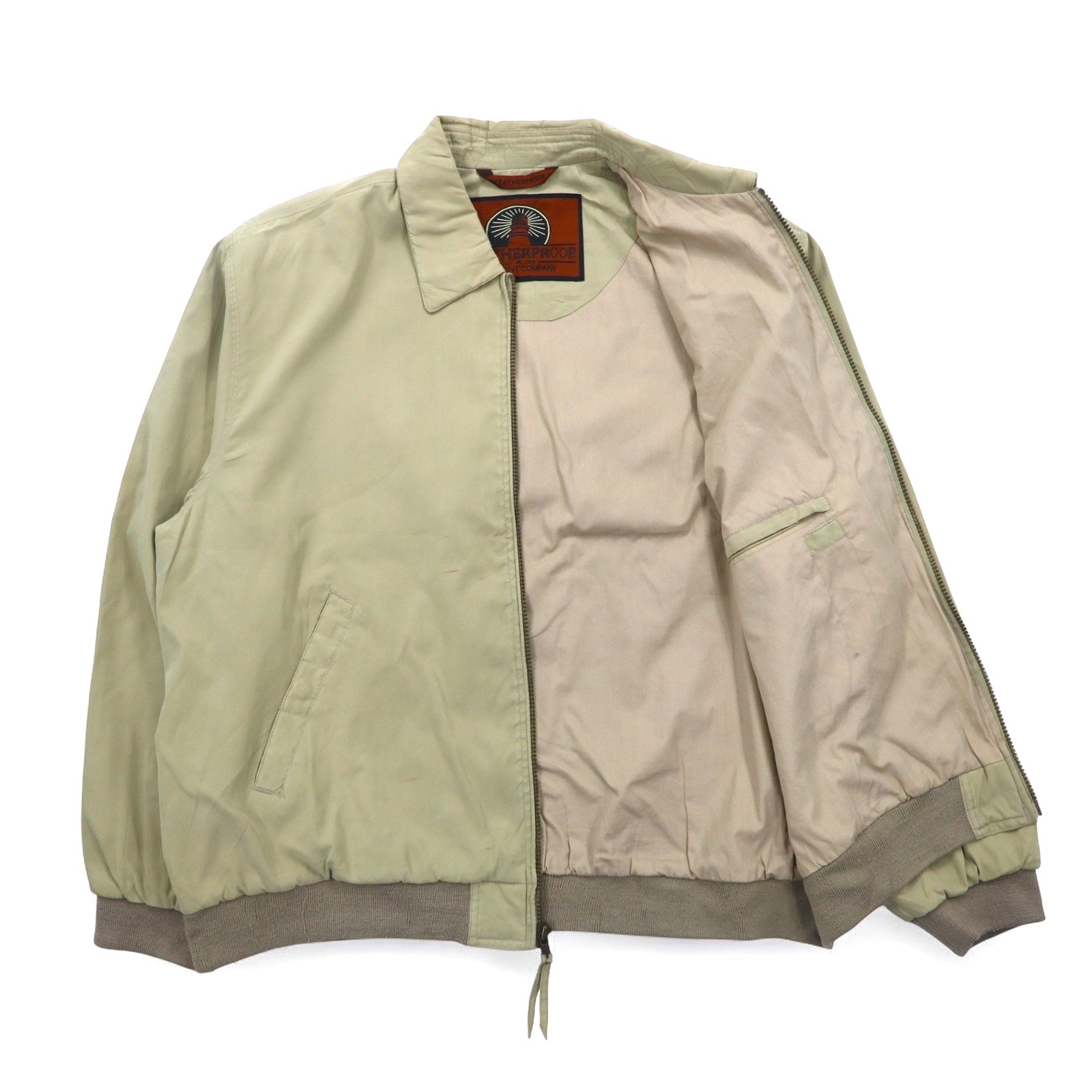 WEATHERPROOF Giacca Harrington a quadri in pelle di pesca XL Beige Poliestere