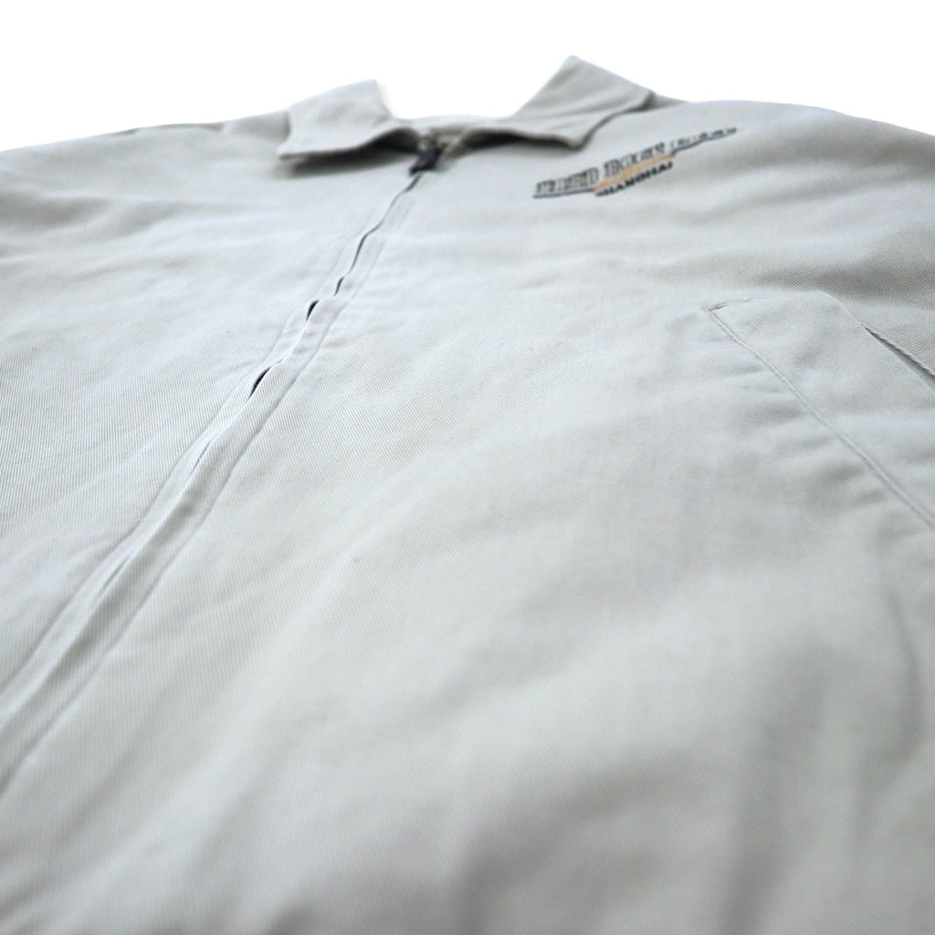HARD ROCK CAFE 90s Giacca Harrington Swing Top XL Beige Cotone Logo Ricamato