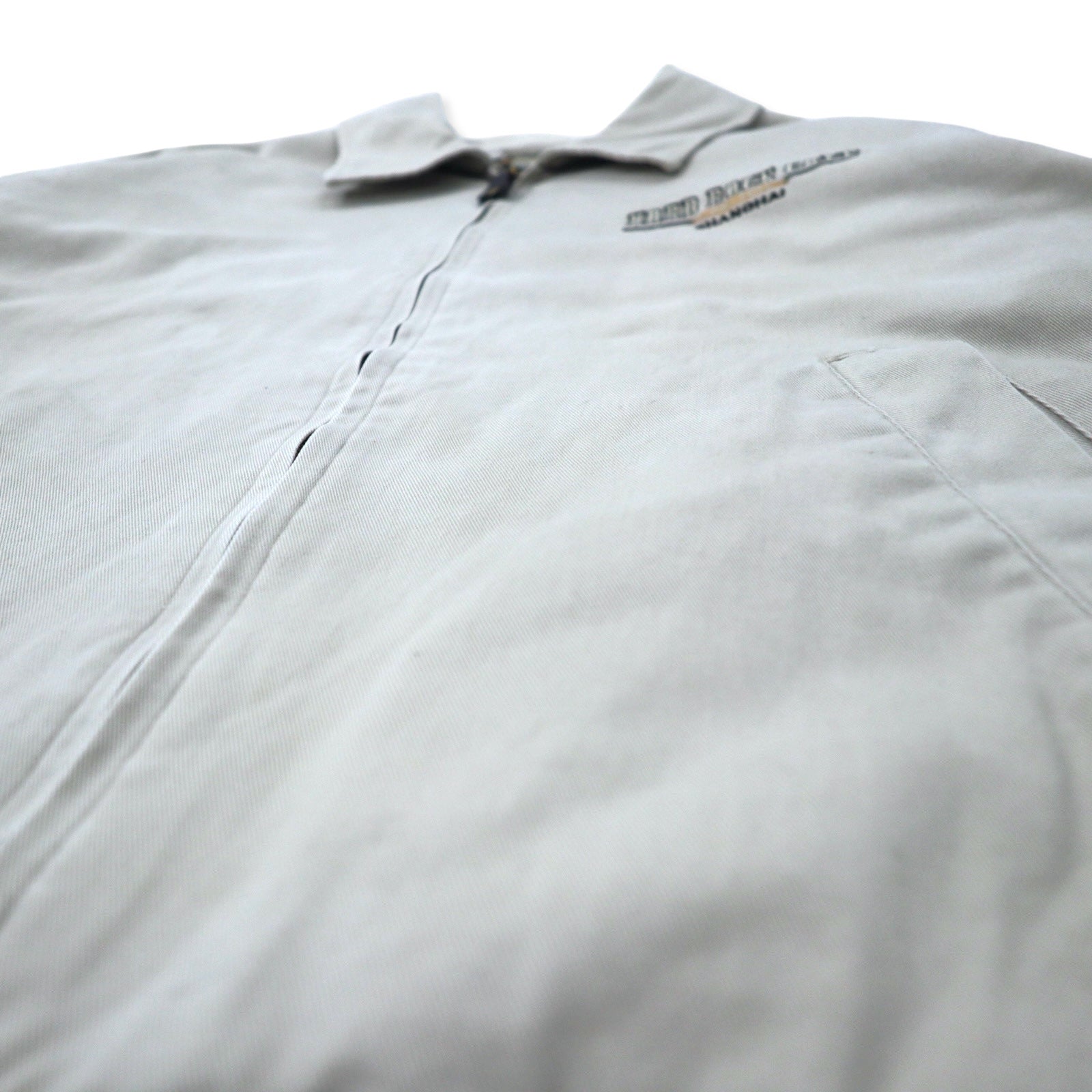 HARD ROCK CAFE 90s Giacca Harrington Swing Top XL Beige Cotone Logo Ricamato