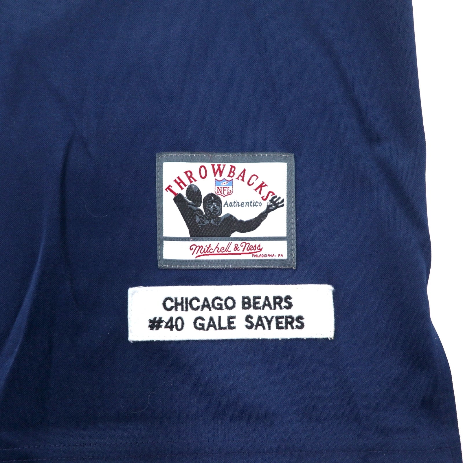 Maglia da gioco Mitchell & Ness, taglia 52, colore blu navy, poliestere, NFL CHICAGO BEARS, numerazione SAYERS, taglia grande
