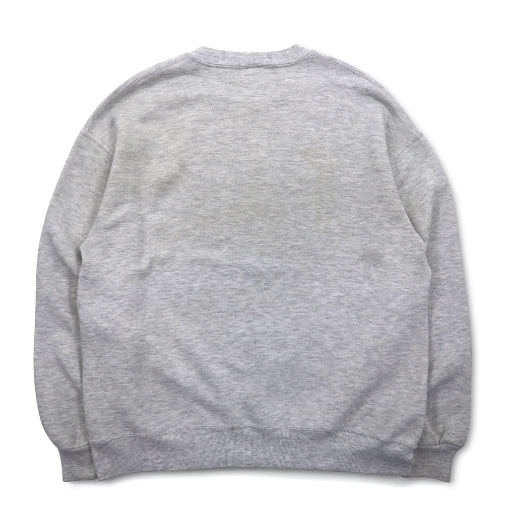 USA製 90年代 JERZEES SUPER SWEATS カレッジプリント スウェット L グレー コットン SUTTONS BAY