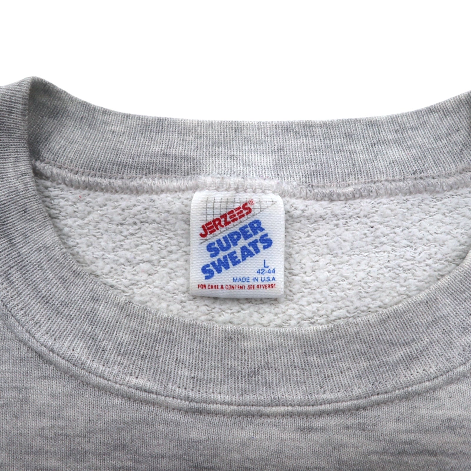 USA製 90年代 JERZEES SUPER SWEATS カレッジプリント スウェット L グレー コットン SUTTONS BAY