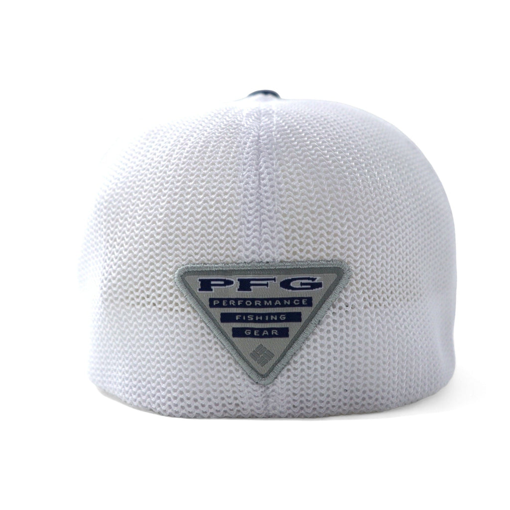 Columbia PFG Cappellino in Rete S/M Blu Scuro Bianco Cotone Poliestere FLEXFIT Università di Auburn NCAA CU0115