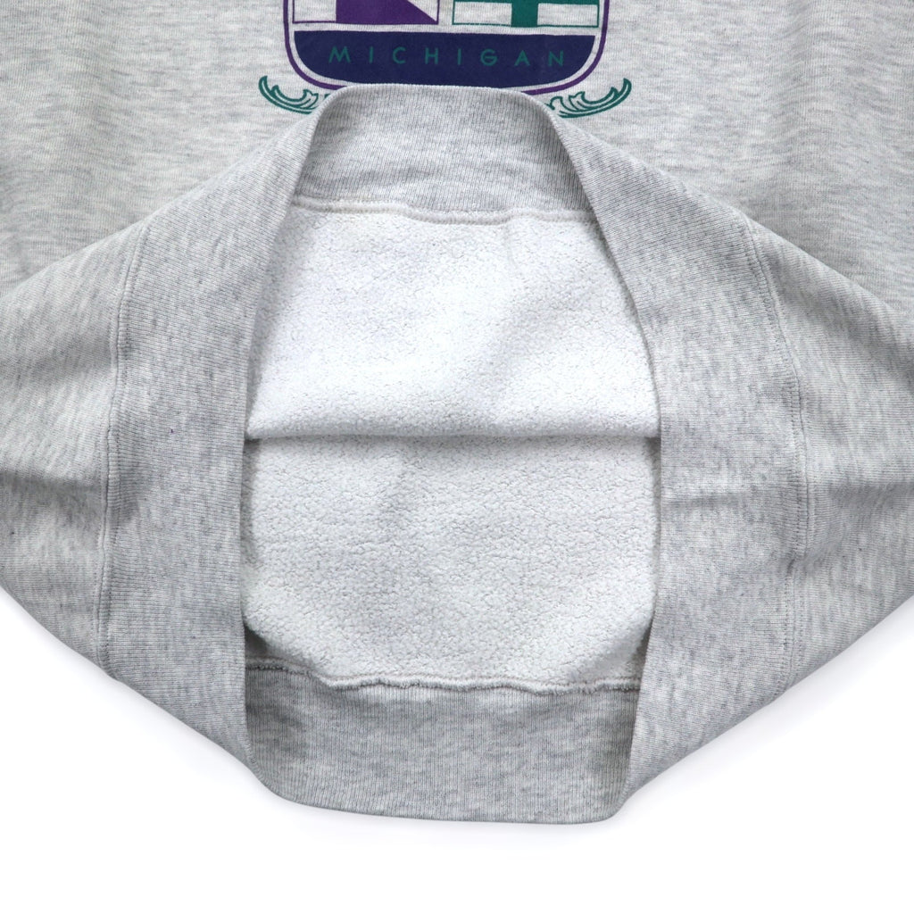 USA製 90年代 JERZEES SUPER SWEATS カレッジプリント スウェット L グレー コットン SUTTONS BAY