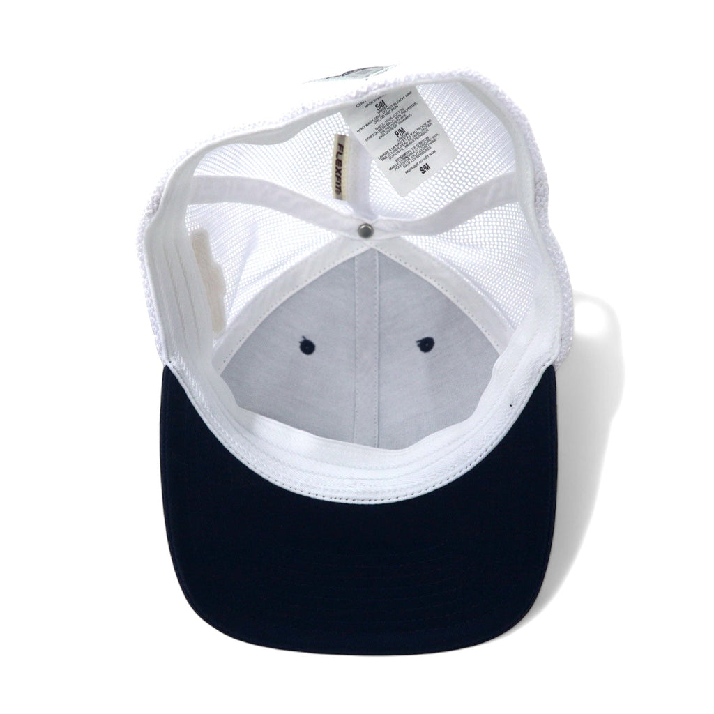 Columbia PFG Cappellino in Rete S/M Blu Scuro Bianco Cotone Poliestere FLEXFIT Università di Auburn NCAA CU0115