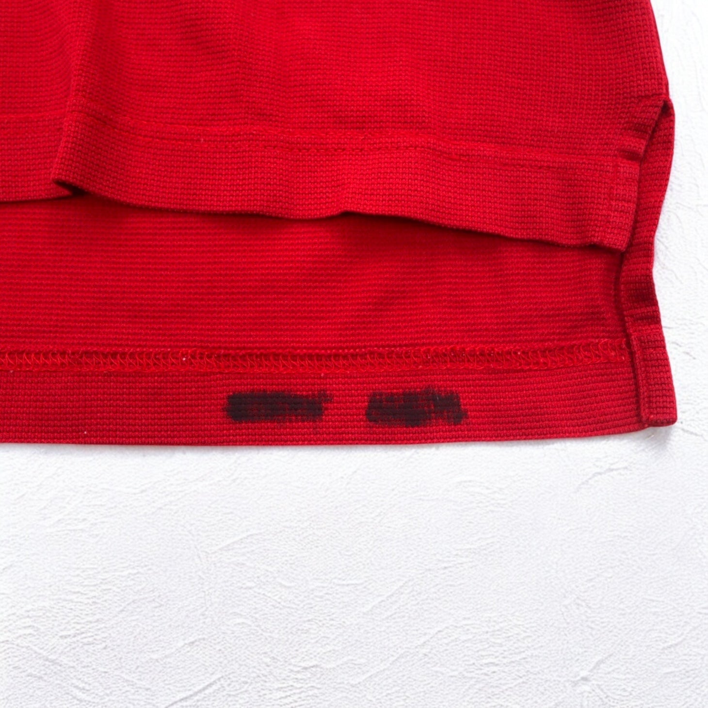 BURBERRY GOLF Polo a maniche lunghe S Rosso Cotone Taschino sul petto Logo ricamato
