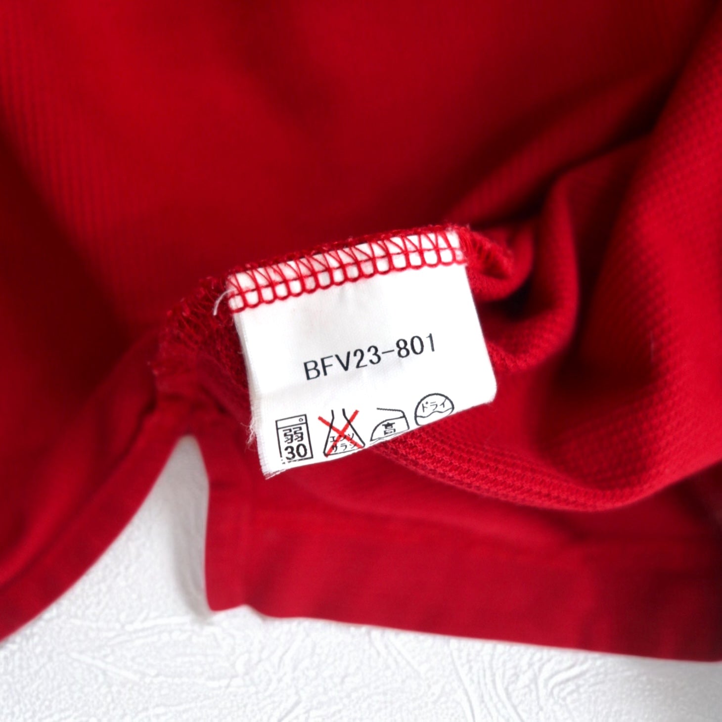 BURBERRY GOLF Polo a maniche lunghe S Rosso Cotone Taschino sul petto Logo ricamato